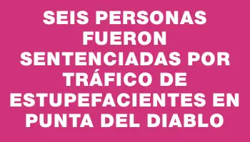 Seis personas fueron sentenciadas por tráfico de estupefacientes en Punta del Diablo