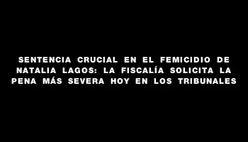 Sentencia crucial en el femicidio de Natalia Lagos: la Fiscalía solicita la pena más severa hoy en los tribunales