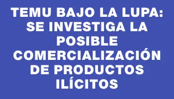 Temu bajo la lupa: se investiga la posible comercialización de productos ilícitos