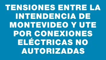 Tensiones entre la Intendencia de Montevideo y Ute por conexiones eléctricas no autorizadas