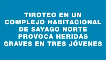 Tiroteo en un complejo habitacional de Sayago Norte provoca heridas graves en tres jóvenes