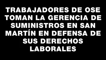 Trabajadores de Ose toman la Gerencia de Suministros en San Martín en defensa de sus derechos laborales