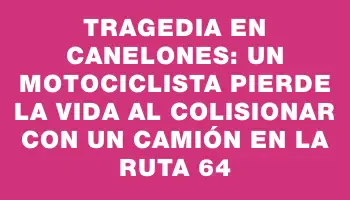 Tragedia en Canelones: un motociclista pierde la vida al colisionar con un camión en la ruta 64