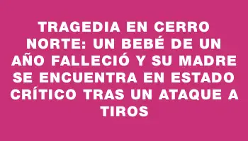 Tragedia en Cerro Norte: Un bebé de un año falleció y su madre se encuentra en estado crítico tras un ataque a tiros