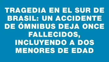 Tragedia en el sur de Brasil: un accidente de ómnibus deja once fallecidos, incluyendo a dos menores de edad