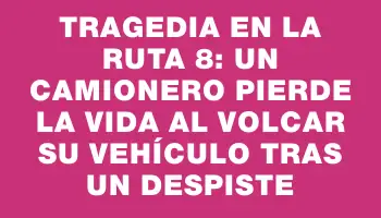 Tragedia en la Ruta 8: un camionero pierde la vida al volcar su vehículo tras un despiste