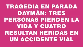 Tragedia en Parada Daymán: tres personas pierden la vida y cuatro resultan heridas en un accidente vial