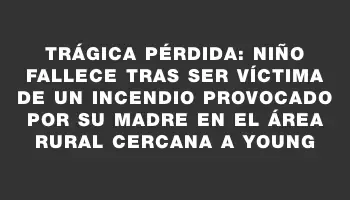 Trágica pérdida: niño fallece tras ser víctima de un incendio provocado por su madre en el área rural cercana a Young