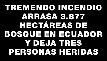 Tremendo incendio arrasa 3.877 hectáreas de bosque en Ecuador y deja tres personas heridas