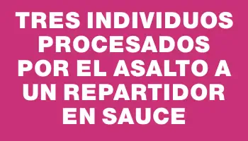 Tres individuos procesados por el asalto a un repartidor en Sauce