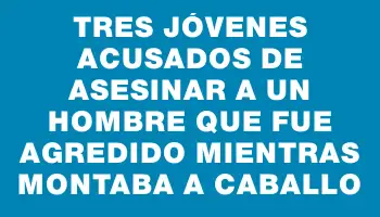 Tres jóvenes acusados de asesinar a un hombre que fue agredido mientras montaba a caballo