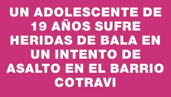 Un adolescente de 19 años sufre heridas de bala en un intento de asalto en el barrio Cotravi