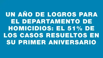 Un año de logros para el Departamento de Homicidios: el 51% de los casos resueltos en su primer aniversario