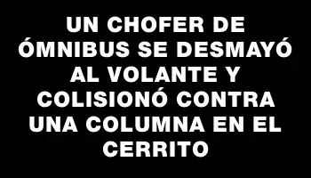 Un chofer de ómnibus se desmayó al volante y colisionó contra una columna en el Cerrito