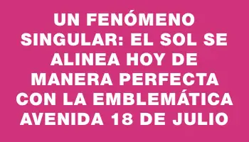 Un fenómeno singular: el Sol se alinea hoy de manera perfecta con la emblemática avenida 18 de Julio