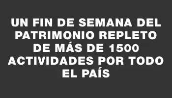 Un fin de semana del patrimonio repleto de más de 1500 actividades por todo el país