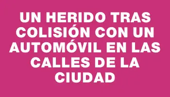 Un herido tras colisión con un automóvil en las calles de la ciudad