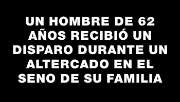 Un hombre de 62 años recibió un disparo durante un altercado en el seno de su familia