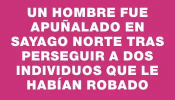 Un hombre fue apuñalado en Sayago Norte tras perseguir a dos individuos que le habían robado