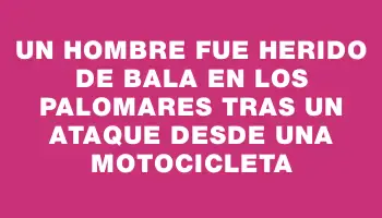 Un hombre fue herido de bala en Los Palomares tras un ataque desde una motocicleta