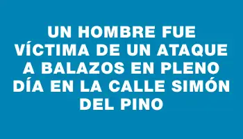 Un hombre fue víctima de un ataque a balazos en pleno día en la calle Simón del Pino