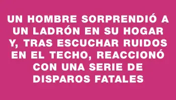 Un hombre sorprendió a un ladrón en su hogar y, tras escuchar ruidos en el techo, reaccionó con una serie de disparos fatales