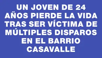 Un joven de 24 años pierde la vida tras ser víctima de múltiples disparos en el barrio Casavalle