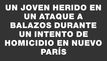 Un joven herido en un ataque a balazos durante un intento de homicidio en Nuevo París