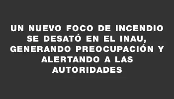 Un nuevo foco de incendio se desató en el Inau, generando preocupación y alertando a las autoridades