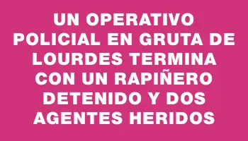 Un operativo policial en Gruta de Lourdes termina con un rapiñero detenido y dos agentes heridos