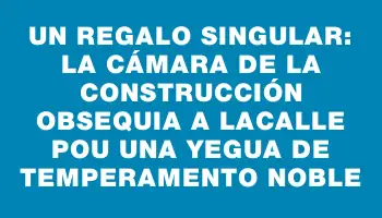 Un regalo singular: la Cámara de la Construcción obsequia a Lacalle Pou una yegua de temperamento noble
