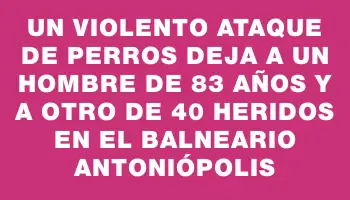 Un violento ataque de perros deja a un hombre de 83 años y a otro de 40 heridos en el balneario Antoniópolis