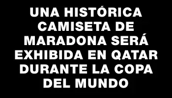 Una histórica camiseta de Maradona será exhibida en Qatar durante la Copa del Mundo