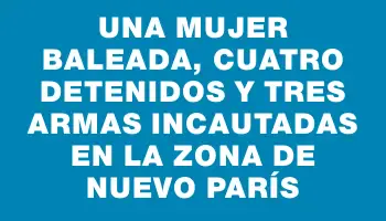 Una mujer baleada, cuatro detenidos y tres armas incautadas en la zona de Nuevo París