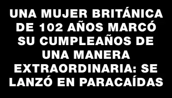 Una mujer británica de 102 años marcó su cumpleaños de una manera extraordinaria: se lanzó en paracaídas