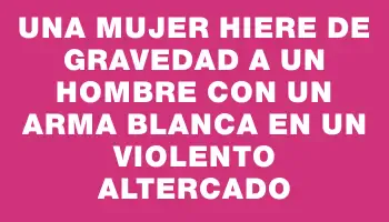 Una mujer hiere de gravedad a un hombre con un arma blanca en un violento altercado