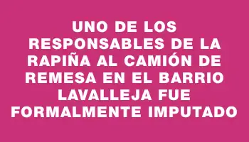 Uno de los responsables de la rapiña al camión de remesa en el barrio Lavalleja fue formalmente imputado