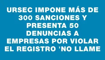 Ursec impone más de 300 sanciones y presenta 50 denuncias a empresas por violar el registro 