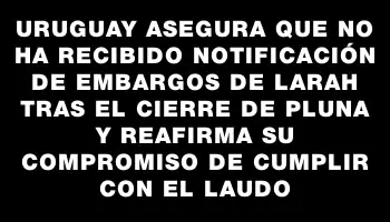 Uruguay asegura que no ha recibido notificación de embargos de Larah tras el cierre de Pluna y reafirma su compromiso de cumplir con el laudo