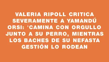 Valeria Ripoll critica severamente a Yamandú Orsi: 