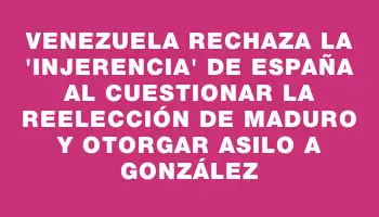 Venezuela rechaza la 