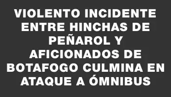 Violento incidente entre hinchas de Peñarol y aficionados de Botafogo culmina en ataque a ómnibus