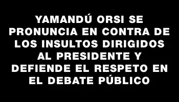 Yamandú Orsi se pronuncia en contra de los insultos dirigidos al presidente y defiende el respeto en el debate público