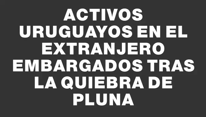 Activos uruguayos en el extranjero embargados tras la quiebra de Pluna