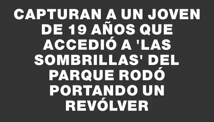 Capturan a un joven de 19 años que accedió a "Las sombrillas" del Parque Rodó portando un revólver