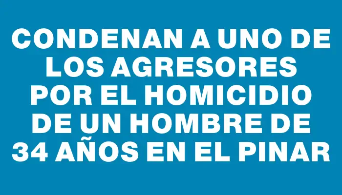 Condenan a uno de los agresores por el homicidio de un hombre de 34 años en El Pinar