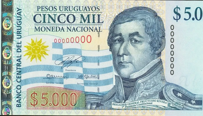 ¿Conocías el billete de $5000 que nunca llegó a circular en Uruguay?