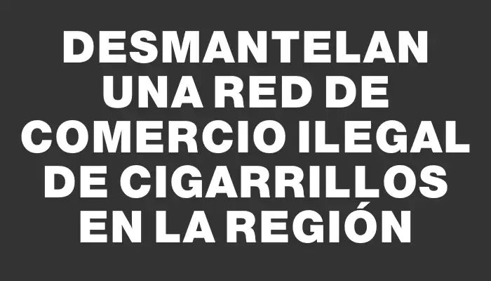 Desmantelan una red de comercio ilegal de cigarrillos en la región