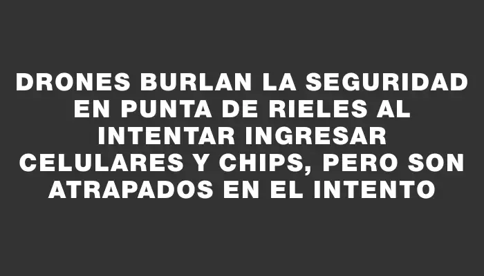 Drones burlan la seguridad en Punta de Rieles al intentar ingresar celulares y chips, pero son atrapados en el intento