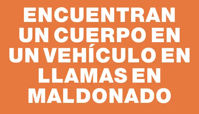 Encuentran un cuerpo en un vehículo en llamas en Maldonado